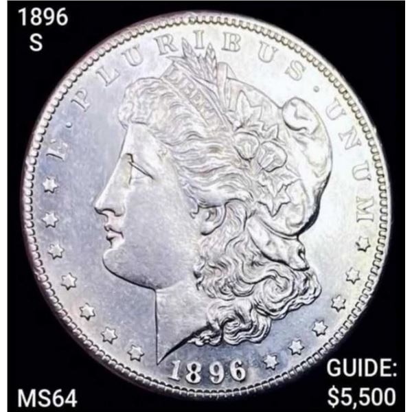 1896-S Morgan Silver Dollar CHOICE BU