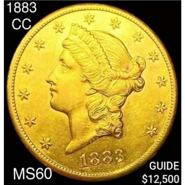 1883-CC $20 Gold Double Eagle UNCIRCULATED