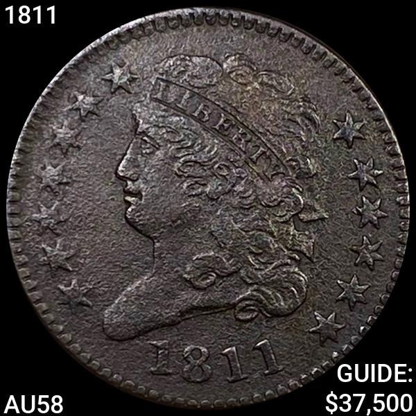 1811 Classic Head Half Cent CHOICE AU