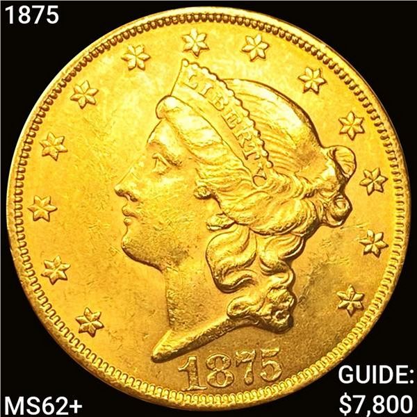 1875 $20 Gold Double Eagle UNCIRCULATED +