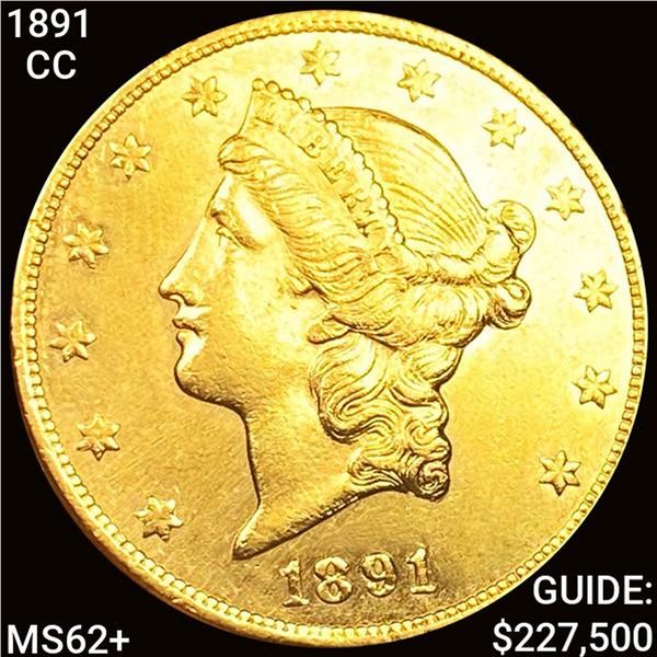 1891-CC $20 Gold Double Eagle UNCIRCULATED +