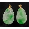 Image 2 : 2pc Burma Green Jadeite Carved Animal Pendants