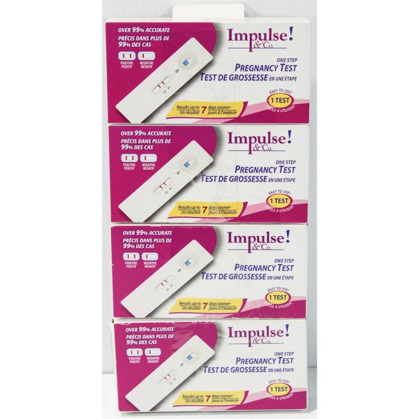 4 ONE STEP PREGNANCY TESTS