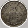 Image 1 : 1917 NEWFOUNDLAND SILVER 25 CENT COIN