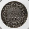 Image 1 : 1894 NEWFOUNDLAND SILVER 10 CENT COIN