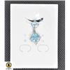 Image 1 : #275-NATURAL SKY BLUE TOPAZ & CZ PENDANT
