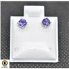 Image 1 : #241-NATURAL AMETHYST STUD EARRINGS