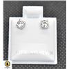 Image 1 : #248-NATURAL WHITE TOPAZ STUD EARRINGS