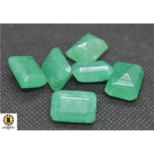 #52-GENUINE GREEN JADEITED GEMSTONE 74.25 CT