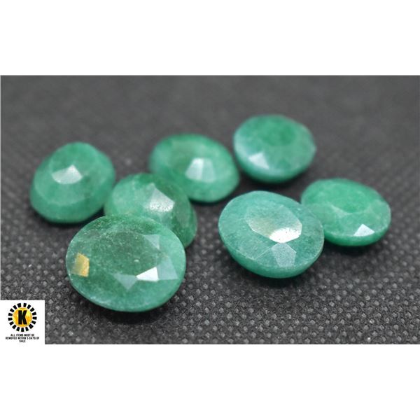 #56-GENUINE GREEN JADEITED GEMSTONE 56.75 CT