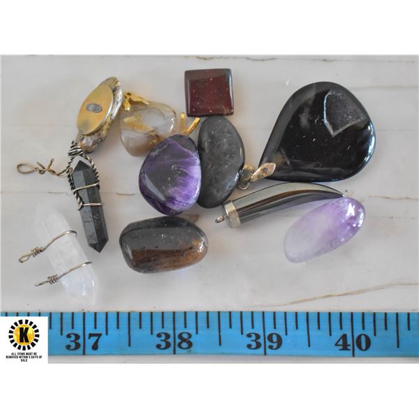 ESTATE STONE/CRYSTAL PENDANTS ALL TOGETHER-ESTATE