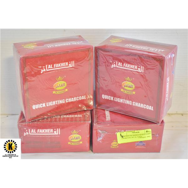 4 BOXES OF SHISHA QUICK LIGHT CHARCOAL BY AL FAKH