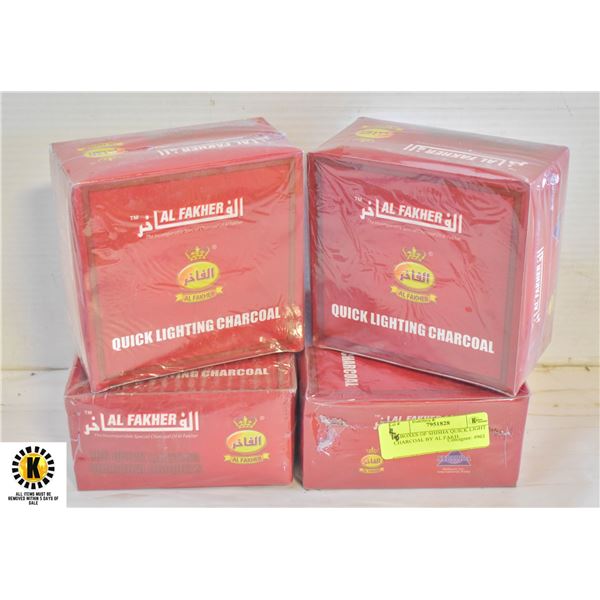 4 BOXES OF SHISHA QUICK LIGHT CHARCOAL BY AL FAKH