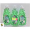 3 BOTTLES OF DISH WASHING SOAP,CONCENTRATED