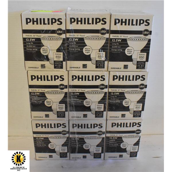 6 PHILIPS LED ,12.5W FLOOD LIGHT ,DIMMABLE