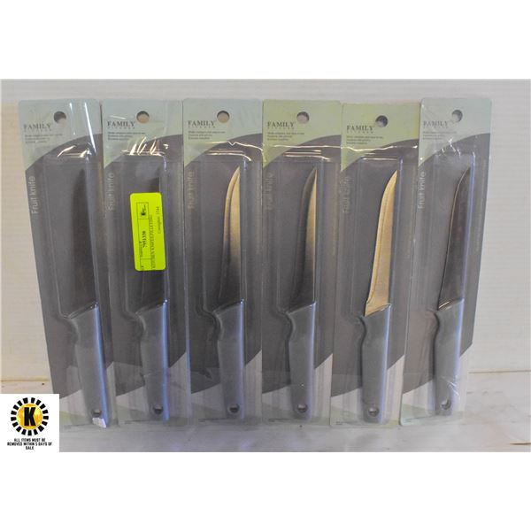 6 KITCHEN KNIFES,FILLETING