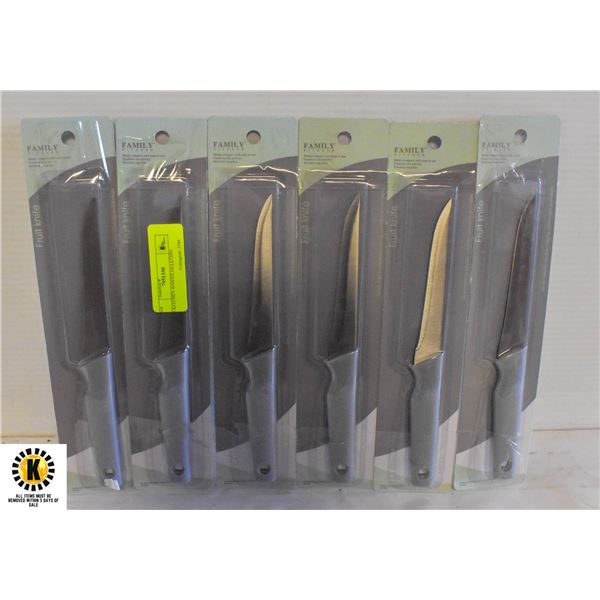 6 KITCHEN KNIFES,FILLETING