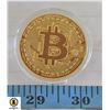 Image 1 : NEW NOVELTY BITCOIN GOLD PLATED IN CLEAR CASE