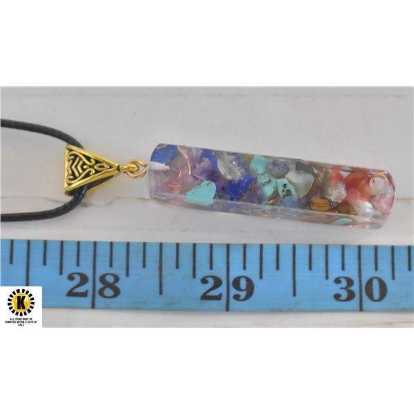 NEW ORGONE GENUINE CHAKRA GEMSTONE PENDANT