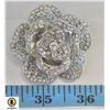 Image 1 : 3 TIER 3D SILVER TONE HEAVINLY JEWELED BROACH