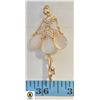 Image 1 : GOLD AND JEWELED TONE BALLERINA BROACH