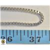 Image 1 : 23 INCH SILVER TONE BOX CHAIN