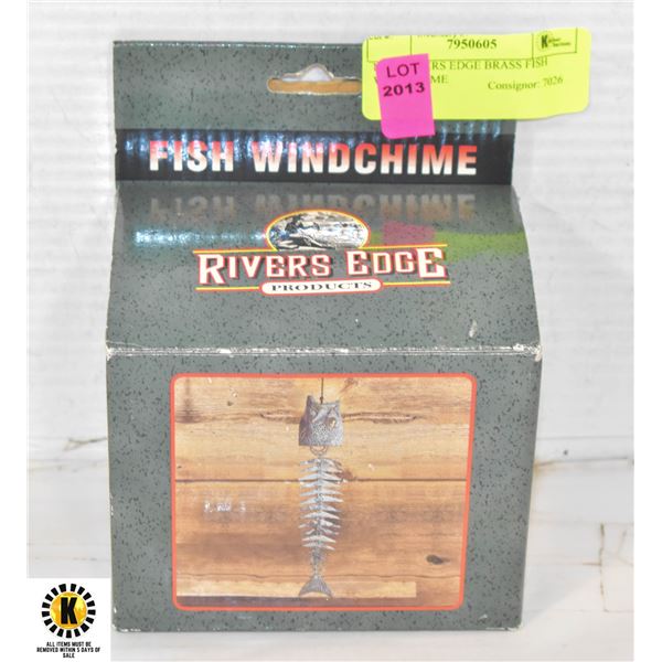 NEW RIVERS EDGE BRASS FISH WIND-CHIME