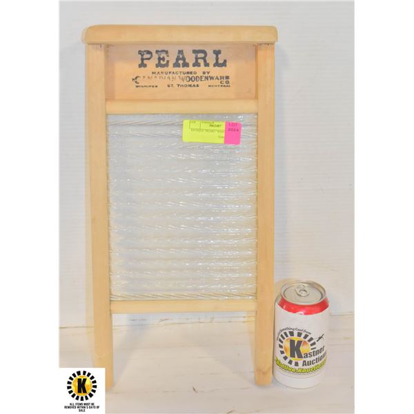 ANTIQUE "PEARL" WASHBOARD