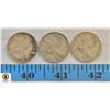 Image 1 : 1947 SILVER QUARTERS W/ MINT MARK SET OF 3