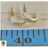 Image 1 : C STYLE RHINESTONE EARRINGS
