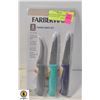 NEW SEALED 3 PIECE FARBERWARE PARING KNIFE SET