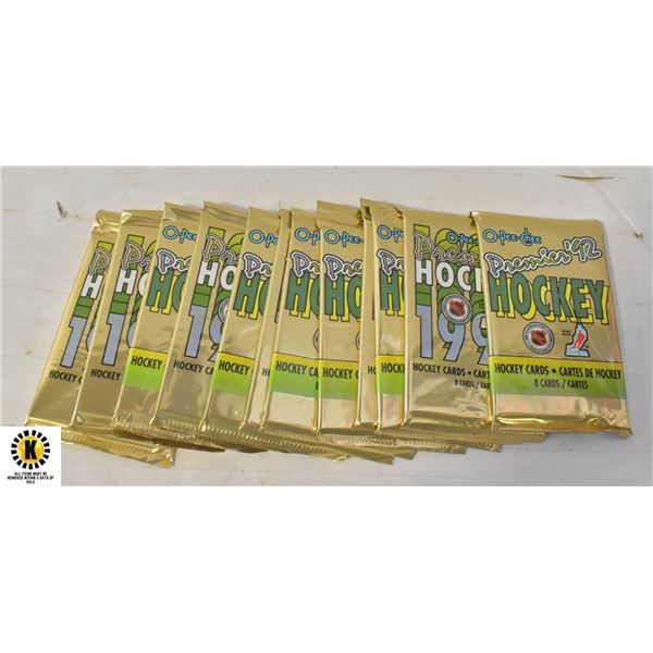 12 UNOPENED PACKS OF O PEE CHEE PREMIER 92