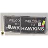 Image 1 : 2 PCS WELCOME TO HAWKINS TIN SIGN ART WALL