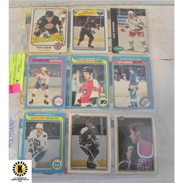 18 HOCKEY CARDS FROM THE 1970`S AND 1980`S