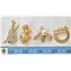 Image 1 : 4 GOLD AND JEWELED THEME BROACHES