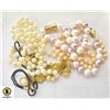 5 X FAUX PEARL NECKLACES