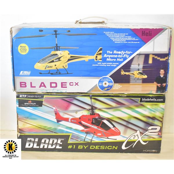 BLADE CX AND CX2 REMOTE CONTROL HELICOPTERS