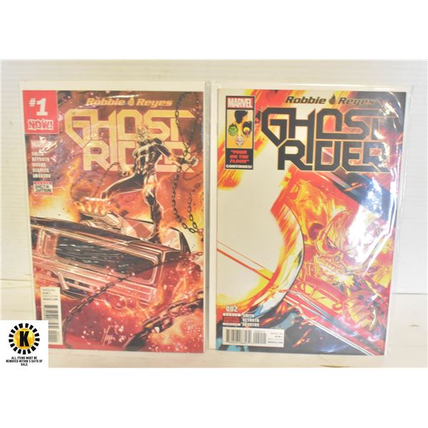 MARVEL ROBBIE REYES GHOST RIDER #1, 2 COMIC LOT