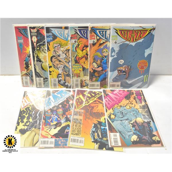 MARVEL BLAZE #1-6, LEGACY OF BLOOD #1-4 COMIC LOT