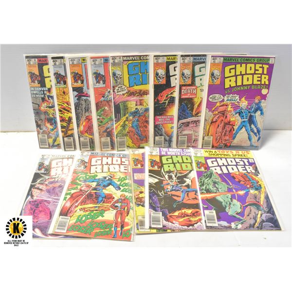 MARVEL GHOST RIDER #36-49 COMIC LOT, 1980