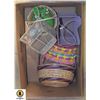 BOX OF 6 NEW EASTER BASKETS AND 2 BASKET WRAP