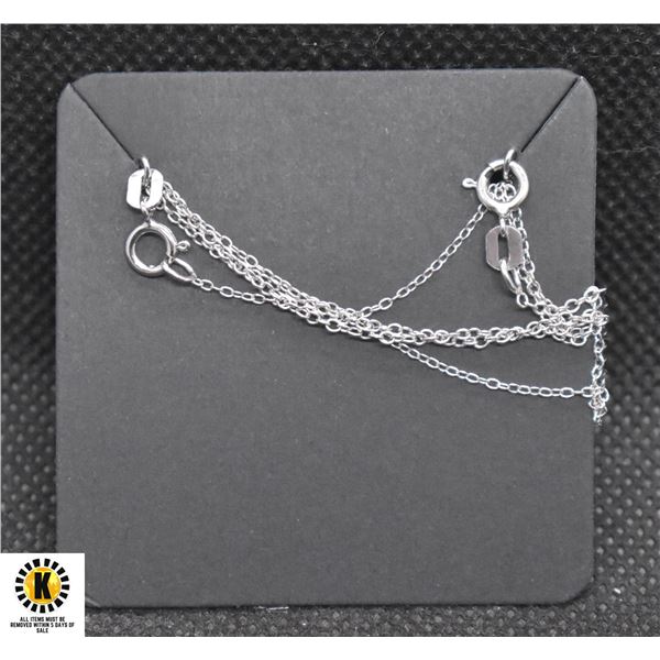 #76-STERLING SILVER NECKLACE 2 PICS /18  