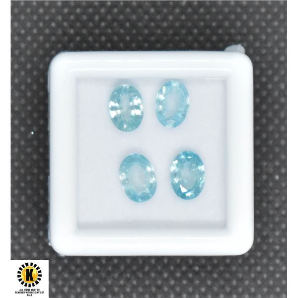 #132-NATURAL SEA FORM BLUE ZIRCOM GEMSTONE 4.75CT