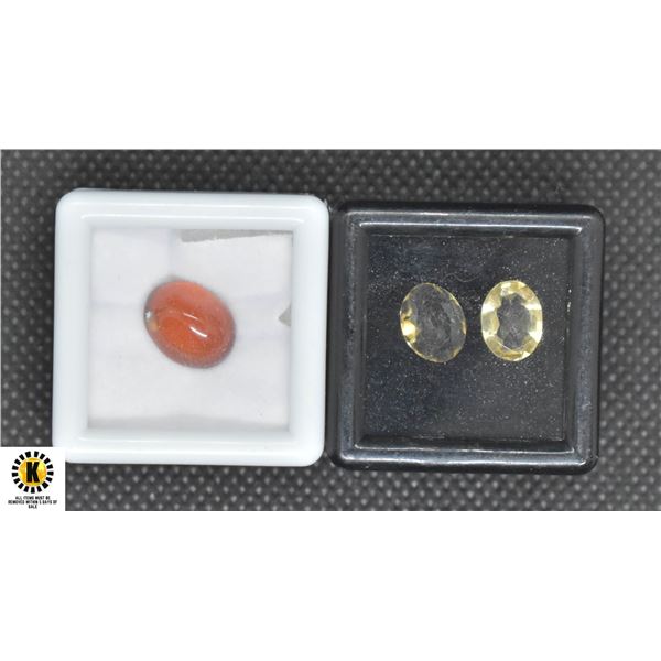 #184-NATURAL CITRINE 2.60 CT  & HS GARNET 5.60CT