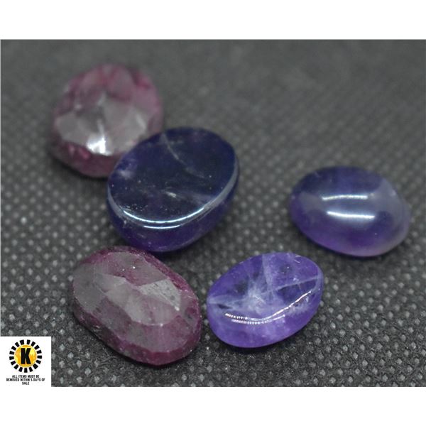 #109-GENUINE RUBY AND AMETHYST GEMSTONE 68.65 CT