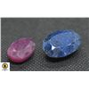 Image 1 : #95-GENUINE RUBY &  SAPPHIRE GEMSTONE 56.75 CT