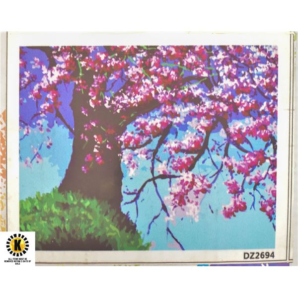 NEW 50CMX40CM DIY PAINTBY NUMBER KIT- FLORAL TREE