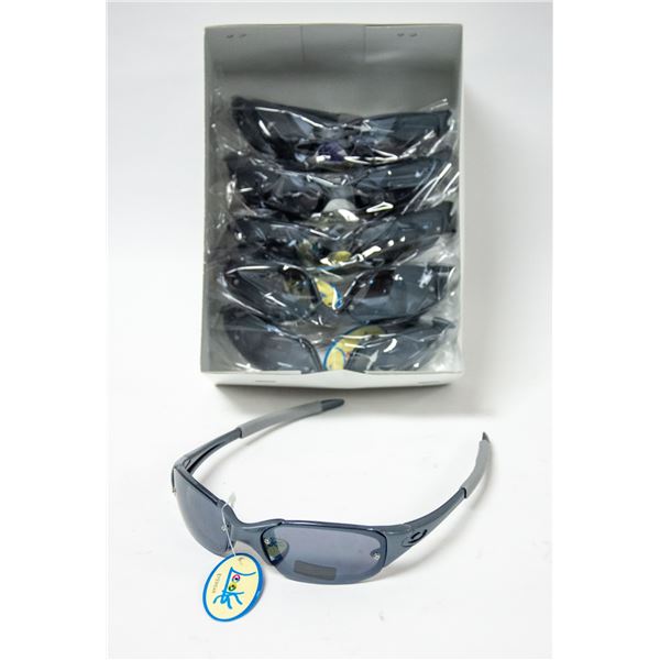 6 PAIRS OF GREY SPORT SUNGLASSES