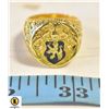 Image 1 : KNIGHTS TEMPLAR GOLD TONE RING
