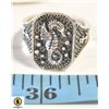 Image 1 : SEAHORSE ANCHOR BIKER RING SZ 11